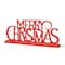 Glitzhome® 18" Red Metal Merry Christmas Table Décor